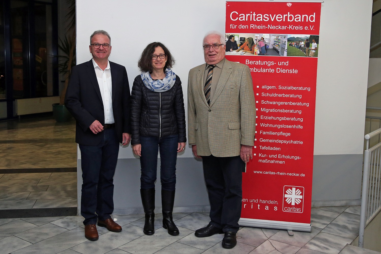 von links: Geschäftsführer Bernhard Martin, Susanne Rohfleisch und Vorstandsvorsitzender Manfred Grau